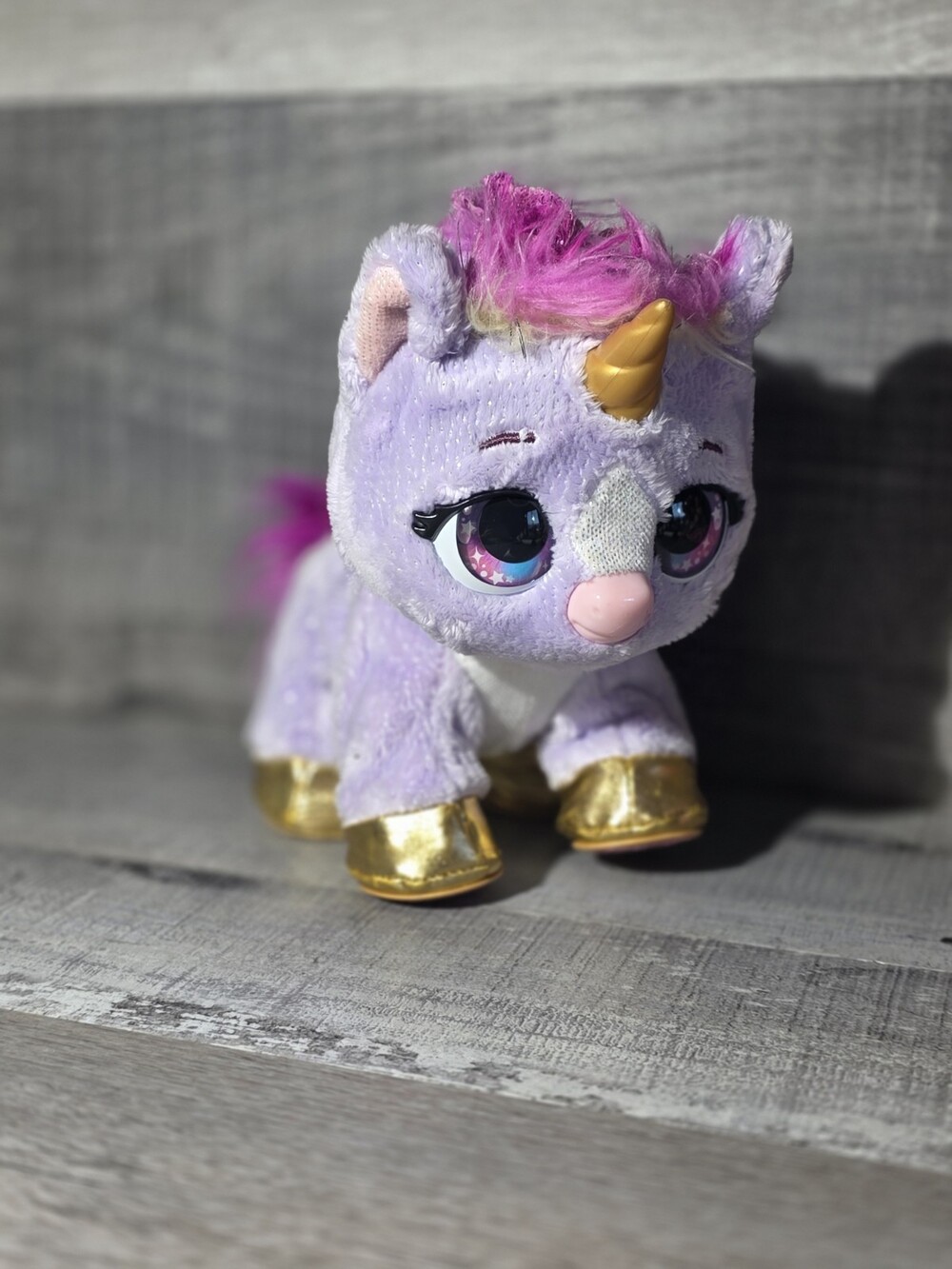 Spin Master Pet Unicorn Present Moon Bean Makes Noises Works Plush b142